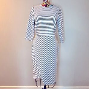 Black and White Striped Calvin Klein Dress